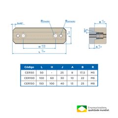 CENTRALIZADOR RETANGULAR - CER50